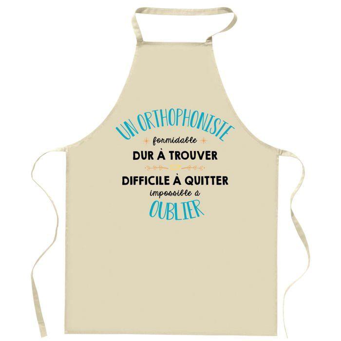 Tablier de cuisine - Planetee - Impression bretonne - Coton résistant & liens ajustables - Cadeau original humour
