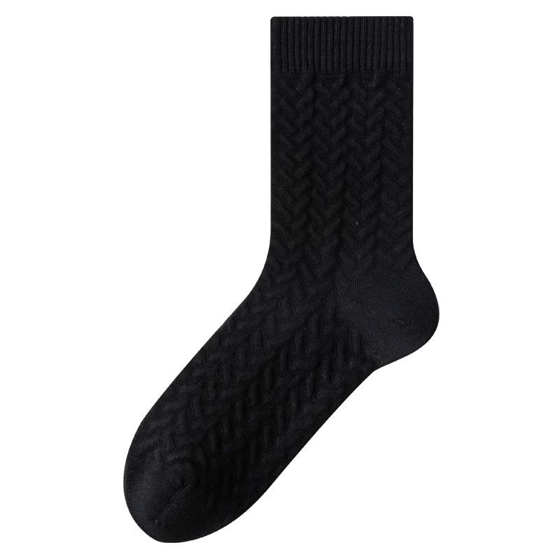 Herren Knochenlose Verdickte Reine Baumwolle Lange Socken, Winter Mid-Calf Socken, Baumwolle Antibakterielle und Deodorierende Baumwollsocken für den Winter