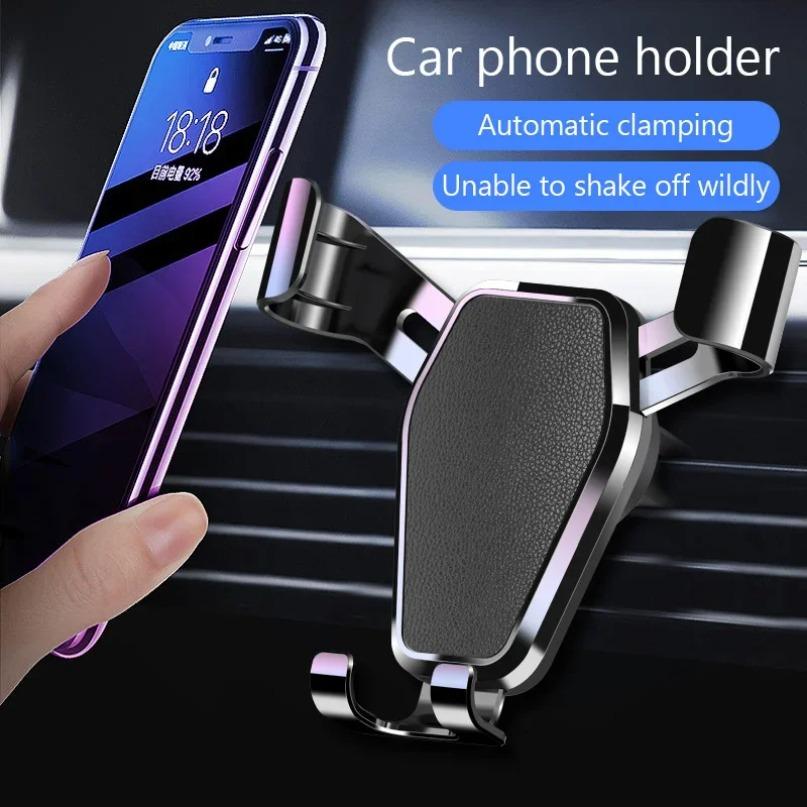 Gravity Phone Bracket Car Air Outlet Cellphone Holder Stand For iPhone 16~12 Samsung S25 S24 Xiaomi 360°Rotate Smartphone Mount