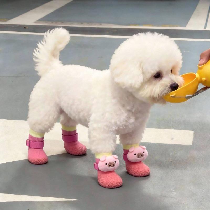 Scarpe per Cani Piccoli e Medi Cartoni Animati Anti Sporco Suola Morbida Antiscivolo