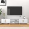 Vidaxl Szafka Pod Tv, Wysoki Połysk, Biała, 180X31,5X40 Cm