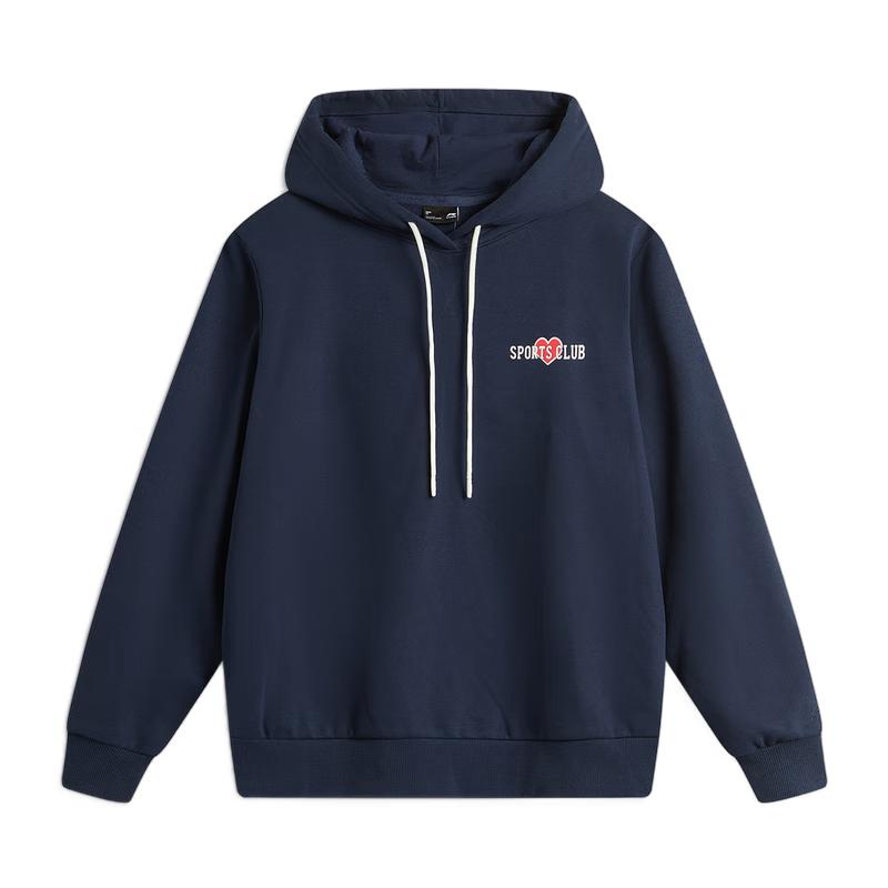 Li-Ning Women s Fleece-Lined Heart Print Hooded Sweatshirt XL