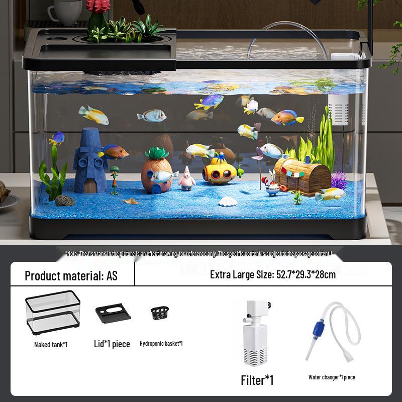 Acuario de Peces Betta de Alta Definición con Filtro y Oxigenador Integrados para Decoración de Sala de Estar