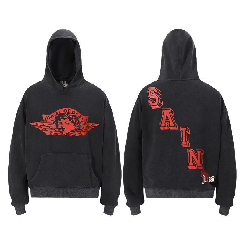 Unisex VTG High Street Saint Portrait Pattern Hoodie Sweatshirt