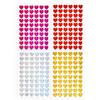 10 Sheets Laser Glitter Small Heart Stickers - Shiny Red Gold Silver Valentine DIY Journal Diary Decoration