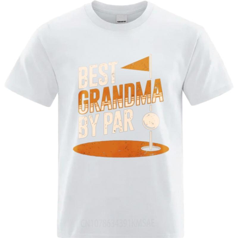 Breathable Tee Solid Color Men short sleeve tshirt Cotton Best Grandma By Par Golf Design Classic Man tees Classic Tshirt