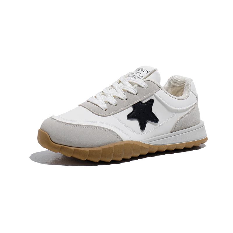 Casual Sneakers for Women Anti Slip Lightweight Running Shoes Breathable PU Leather Walking Sneakers Women's Low Top Lace Up Tennis Sport Shoes