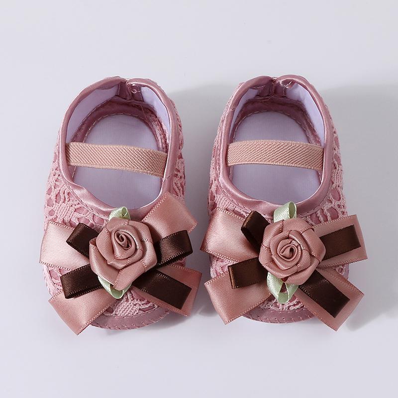 

Туфли для девочки с цветочным бантом, нескользящие, для младенцев, принцесс, для 0-1 года 13
