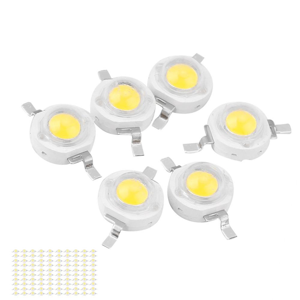 100PCS Aluminum High Power LED Beads 110LM/W DIY Lighting Fixtures Floodlight Replacement