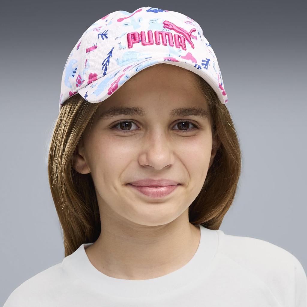 PUMA Kids ESS No.1 Logo AOP Baseball Cap Junior - Frosted Ivory Adjustable Hat