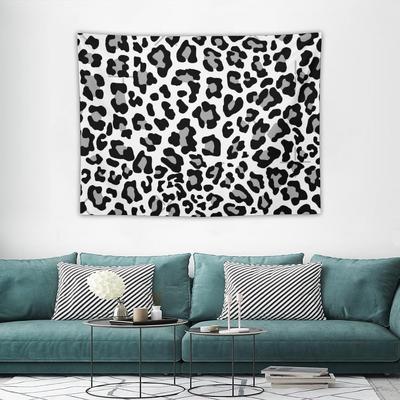 Black White And Grey Leopard Print Cute Tapestry Wall Hanging Beautiful Bedroom Living Room Decoration Suitable for Everyone