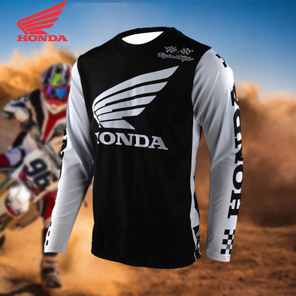 Honda 26 New Quick-Dry Men's Motorcycle Long Sleeve Breathable Riding T-Shirt Suitable for Off-Road Outdoor Riding