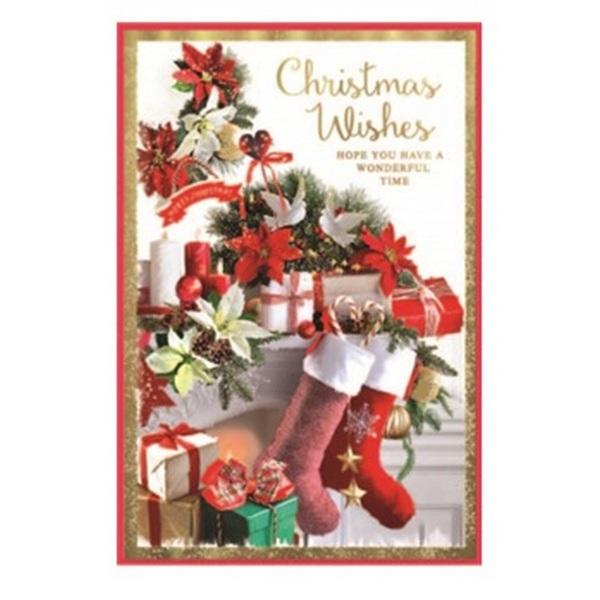 Simon Elvin Hope You Have A Wounderful Time Christmas Greetings Card (Pack of 6)