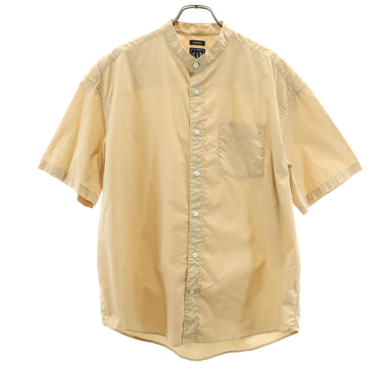 

GAP Short sleeve Band collar shirt XS beige Men s Used