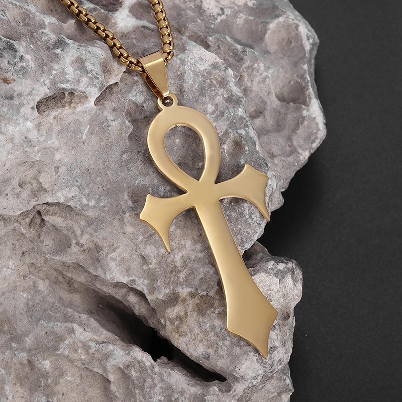 Style Jewelry Cuban Chao Anka Cross Light Luxury High-end Pendant Necklace