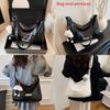 Simple Solid Color Letter Decoration Women Casual Shoulder Bag With Pendant For Daily Use