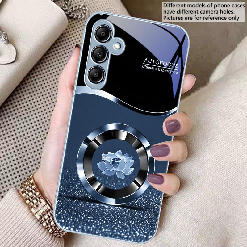 Circle Lotus Golden Dot For Samsung A 20 30 22 23 24 25 26 31 32 33 34 35 42 50 51 52 53 54 55 56 70 71 72 73 glass phone case