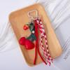 1 Pièce Mignon Amusant Résine Fruit Clé Chaîne Perle Série Cuir Cerise Pendentif Sac Accessoires Sac à Dos