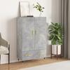 vidaXL Sideboard Concrete Grey 69.5x31x115 Cm Wood-based Panel