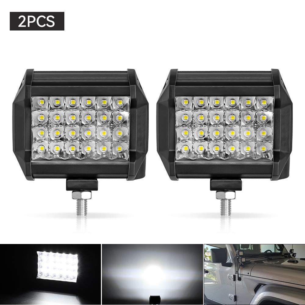 1/2Pcs 7 Inch Bar Light 4 Rows Work Light Combo Beam for Driving Offroad Boat Car Tractor Truck 4x4 SUV 12V 24V Headlight