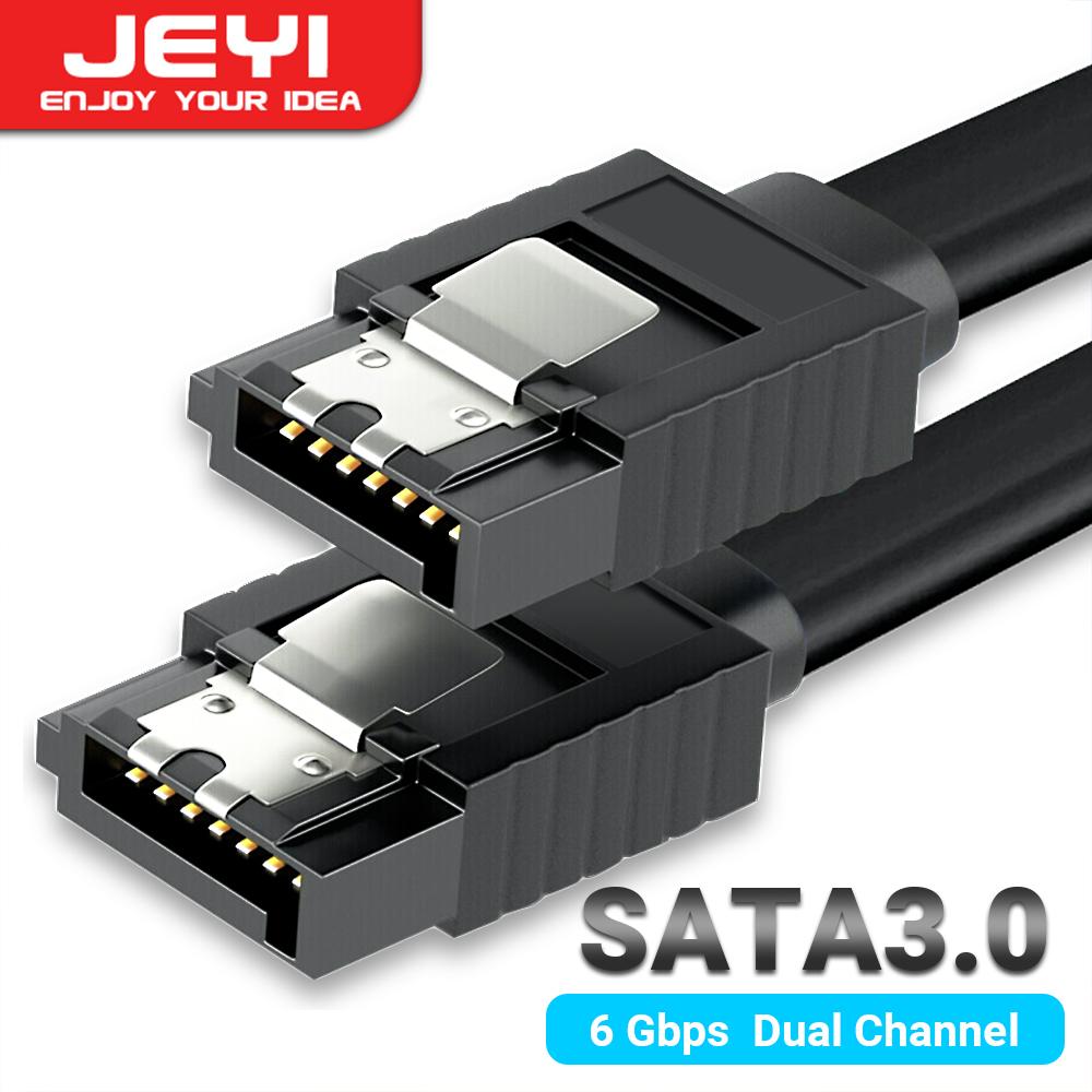 

JEYI SATA Cable III 6Gbps Straight Bend HDD SDD Data Cable 40cm with Locking Latch for SATA HDD SSD CD Driver CD Writer 40cm