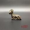 Small Ornament Solid Four-Like Horse Head Dragon Body Tea Pet Sculpture Brass Antique