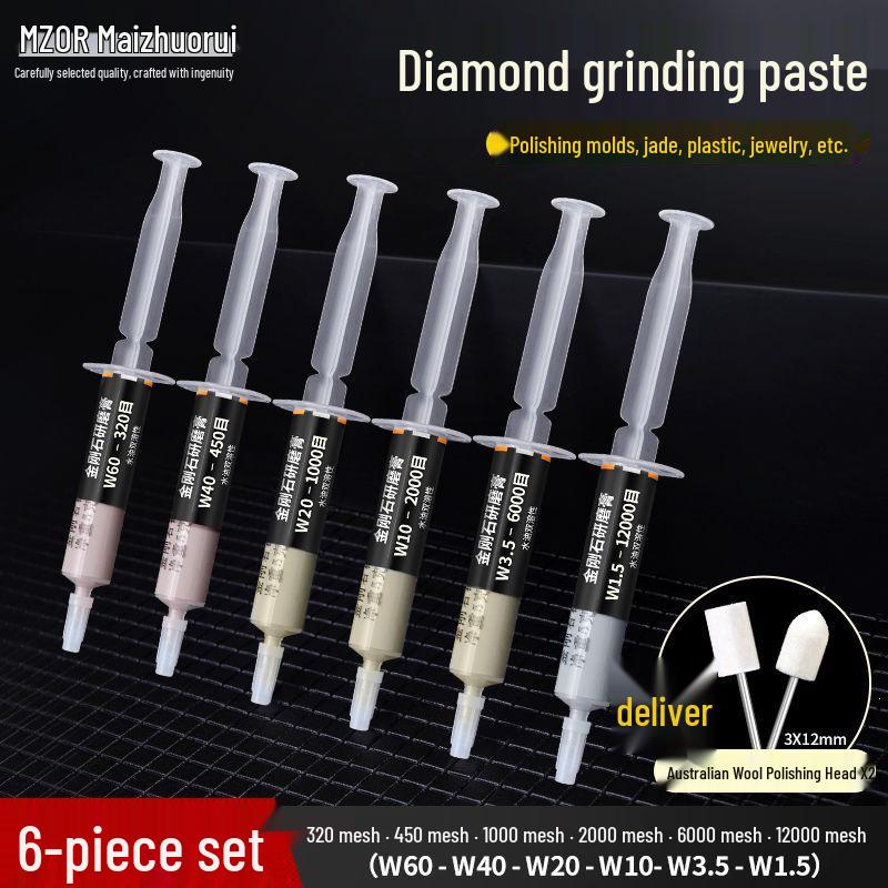 Diamond Grinding and Polishing Paste Set for Metal, Jade, and Emerald Surfaces