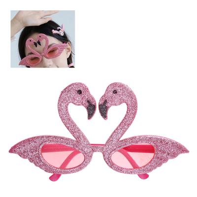 Óculos de Sol de Rua Meninas Vintage Formato de Flamingo Lente Óculos Adolescentes Hiphop Tendência Armação com Lantejoulas para Adultos Adolescentes