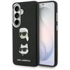 Karl Lagerfeld Saffiano Doppelköpfe Metallhülle für Samsung Galaxy S26 Schwarz