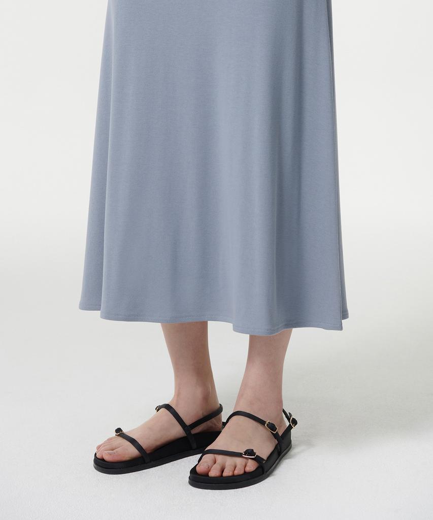 Musinsa Standard Woman Women'S Soft Jersey Long Dress [Blue Grey]