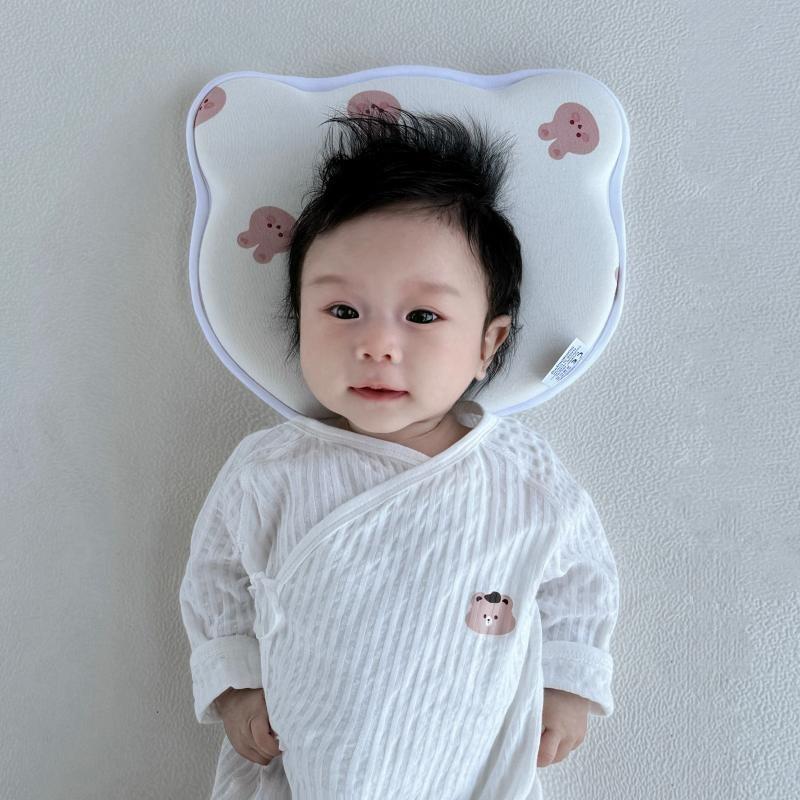 Baby Kopfformkissen Memory-Schaum Anti-Überrollen Säuglingskissen zur Vorbeugung & Korrektur des Flachkopfsyndroms Kleinkind Orthopäisches Positionierungskissen