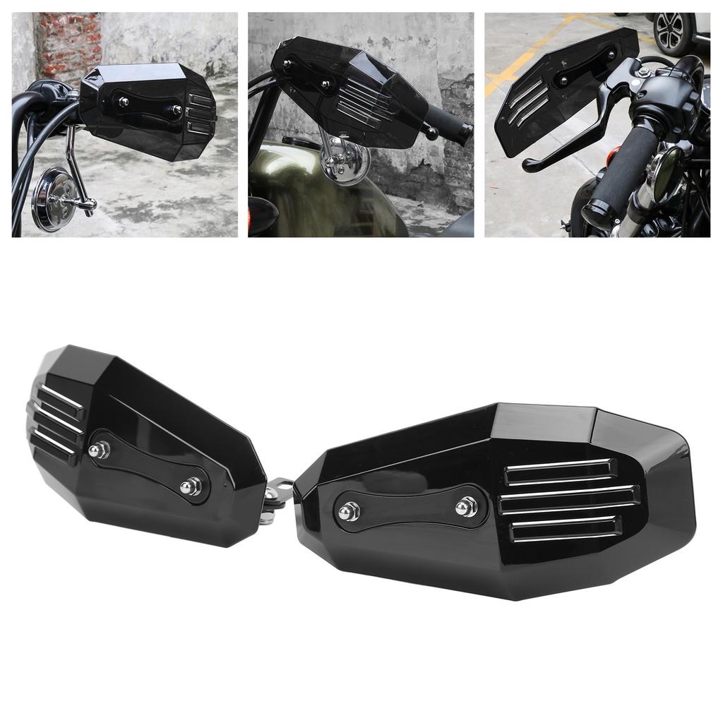 2PCS Motorcycle Hand Guard Protective Universal Polycarbonate Motorbike AccessoryBlack