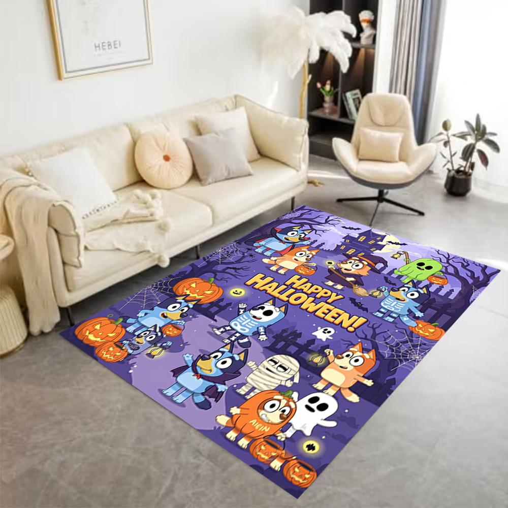 Bluey Friends Adventure Floor Mat Suitable for Kitchen Decorate room Foyer Living Rooms Antislip Carpet Anime Office Decor Best for Christmas