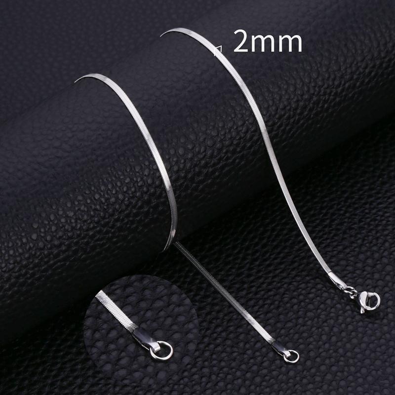 HIYEE Fashion Stainless Steel Necklace 40-45-50-60CM Blade Snake Glod Bone Chain Men's & Women's Jewelry Gifts Party And Wedding