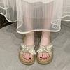 Fashion Platform Pearl Slippers for Women To Wear in Summer, New Versatile Fairy Style with Skirt, Lazy People Slip on And Drag