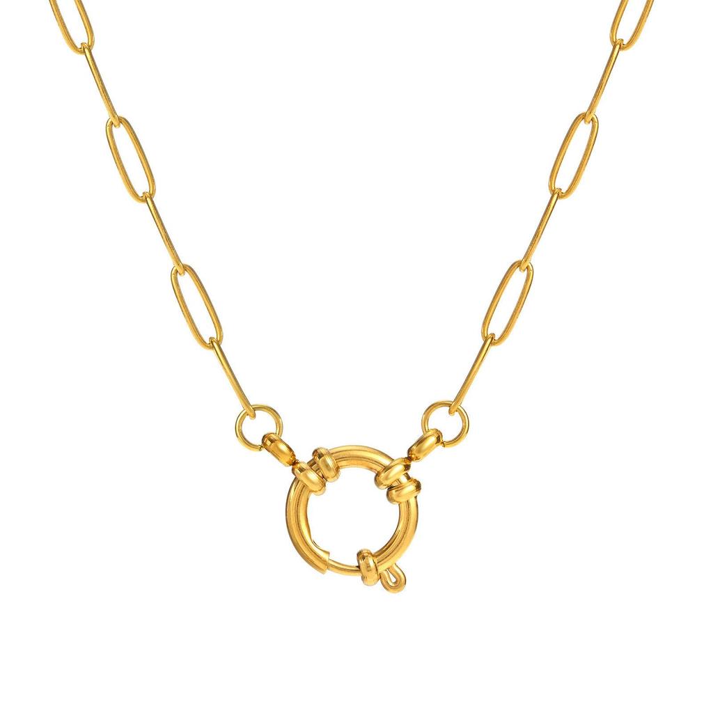 New European & American Animal Series: 18K Stainless Steel Vacuum-Plating Drip Oil DIY Pendants - Colorfast & Stylish