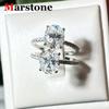 Marstone 1-3CT Oval Moissanite Diamond D VVS1 Oval Women's Ring 925 Sliver 18k White Gold Engagement Rings Top Quialty Rings for Women