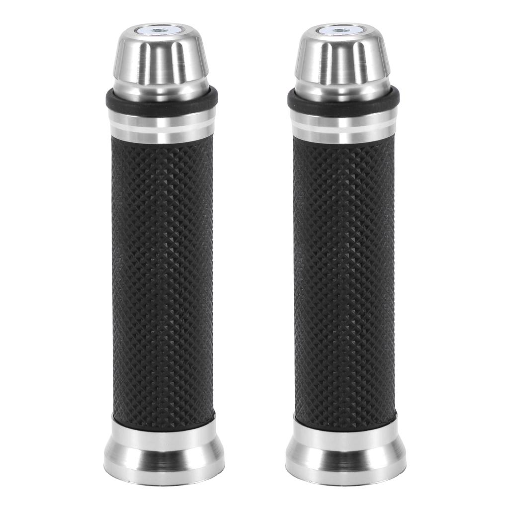 Motoforti Universal Motorcycle Hand Grips Cover Rubber Aluminum Alloy Handlebar Cover for Motorcycle Scooter Bicycle ATV 1pair