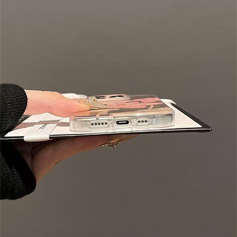 Simple Pink Lotus Vortex Pattern Phone Case for IPhone 16 15 14 13 12 11 Pro Max XS XR X 7 8 Plus Shockproof Silicone Soft Cover