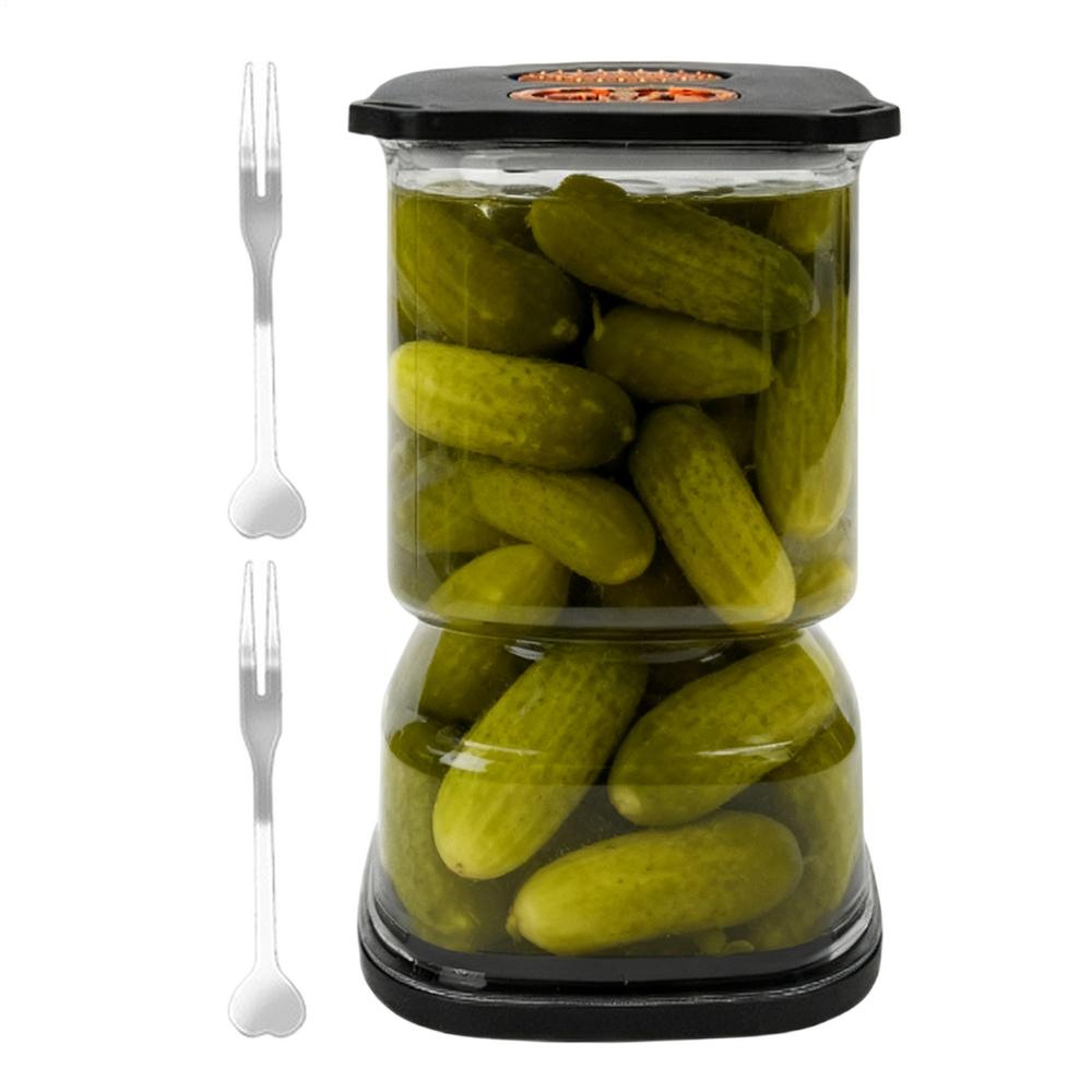 Food Container Clear Square Leakproof Airtight Pickle Jar For Grounds Cereal Sugar Tea Dried Goods Nuts Flour Kitchen Home