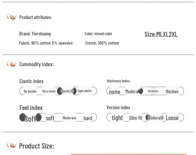 Yiershuang Women's 7A Antibacterial Cotton Briefs 4-Pack