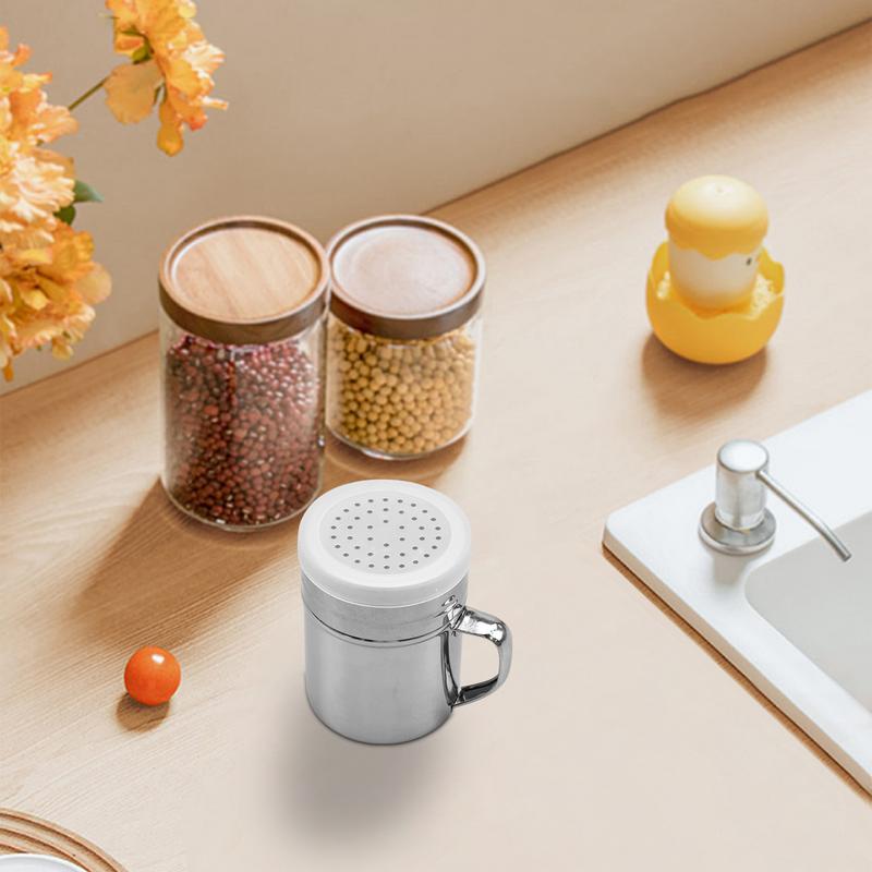 Metal Salt Shaker Salt Pepper Metal Dredge Stainless Steel Seasonings Shakers Rustproof Fine Mesh Dredges Versatile Condiment