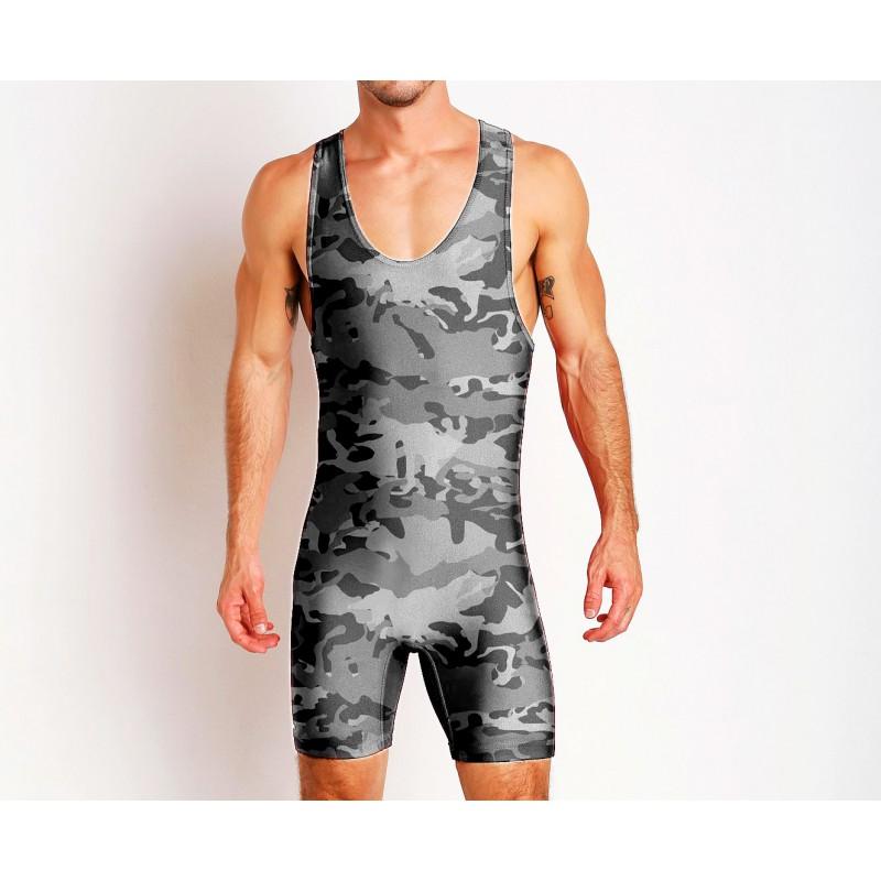 Mens Wrestling Suit One-piece Swimsuit Gym Workout Sports Lightweight Sweat-Absorbing Weightlifting Training