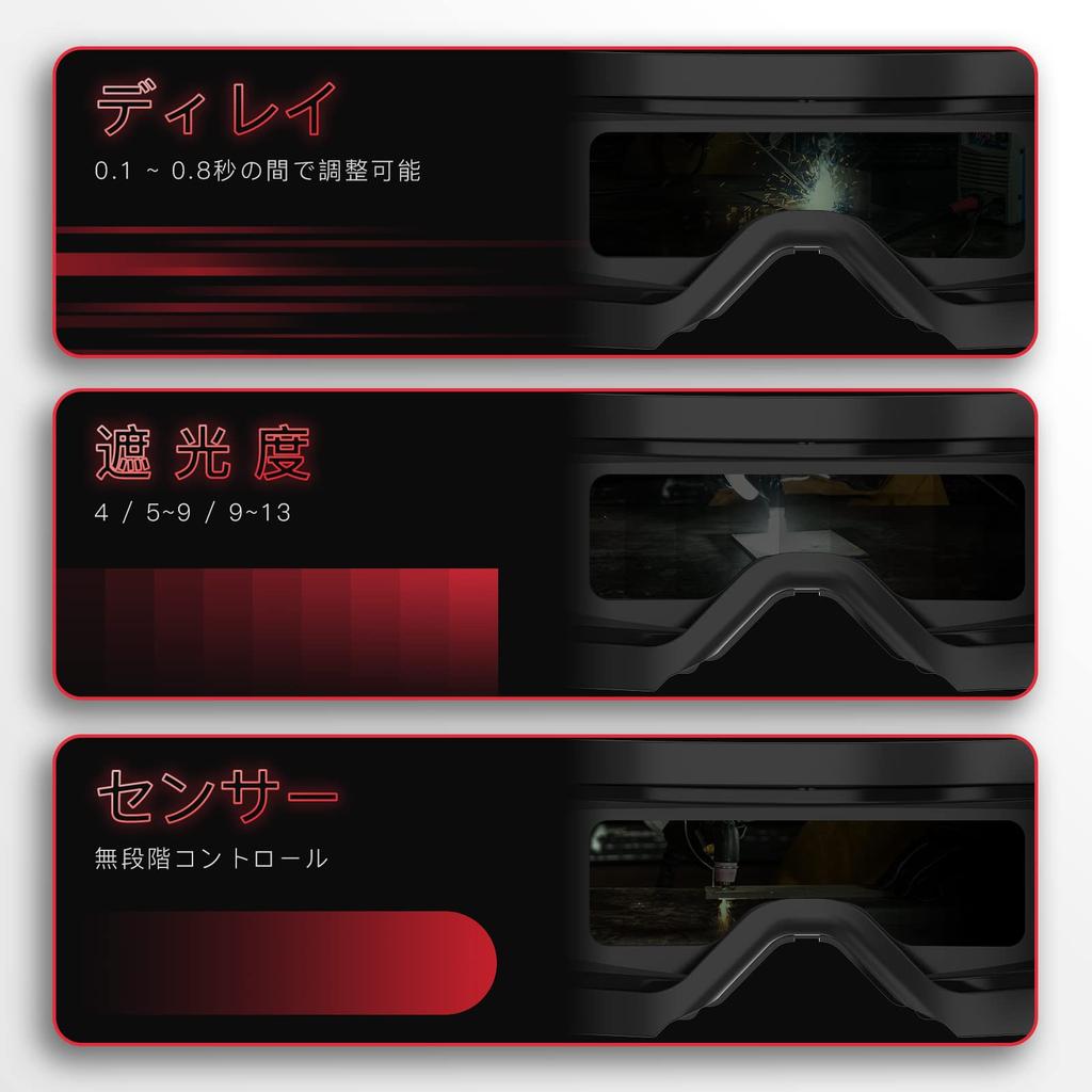 YESWELDER Spawanie Prawdziwy Kolor Spawania Zawiera Bezpłatne Spawalnicze Poziomy Blokowania Światła Wymienne CR2450 Japońska Instrukcja Obsługi Okulary,