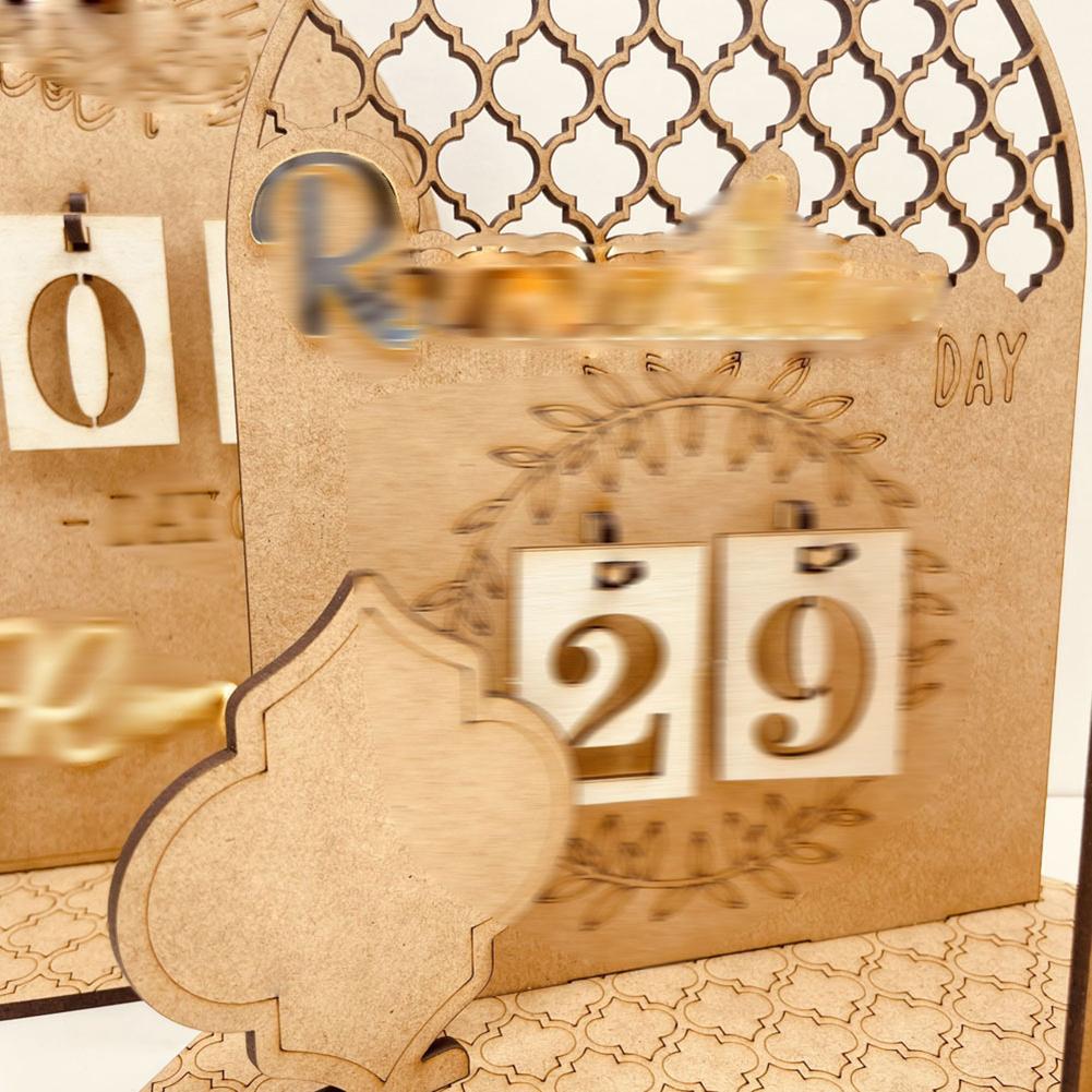 Diy Wooden Ramadan Countdown Calendar Ornament Home Decoration Gifts For Ramadan Mubarak Decoration