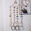 Wall-Mounted Hair Accessories Organizer Macrame Canvas Hanger with Multiple Hooks for Bows, Scrunchies & Clips Storage Display Rack, Hair Accessories