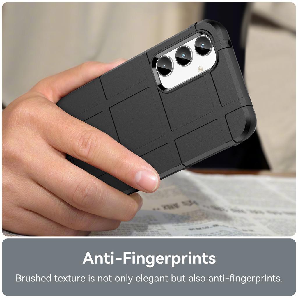 For Samsung Galaxy A35 5G TPU Phone Case Shockproof Cell Phone Cover with Square Grid Texture