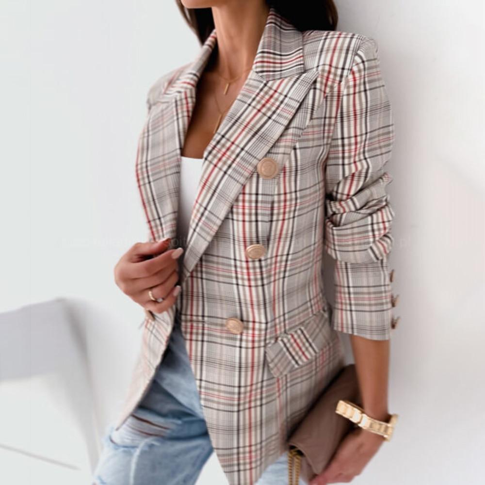 Giacca Blazer a quadri Donna Primavera Autunno Manica Lunga Casual Slim  Thin Blazers Khaki Donna Cappotti Elegante Abito da Ufficio Cappotto  acquista in modo economico — spedizione gratuita, recensioni reali con foto  —