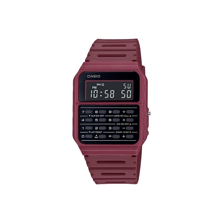 CASIO Men YOUTH Black Watch CA-53WF-4B CA-53WF-4B Dark Red Strap