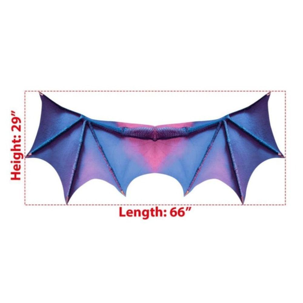 Role Play Women's Dragon Horn Wings One Size Cosplay Costumes Decoration Green Purple Wings  Adult